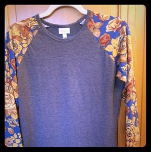 Brand New Lularoe Baseball Shirt- Fall Pattern